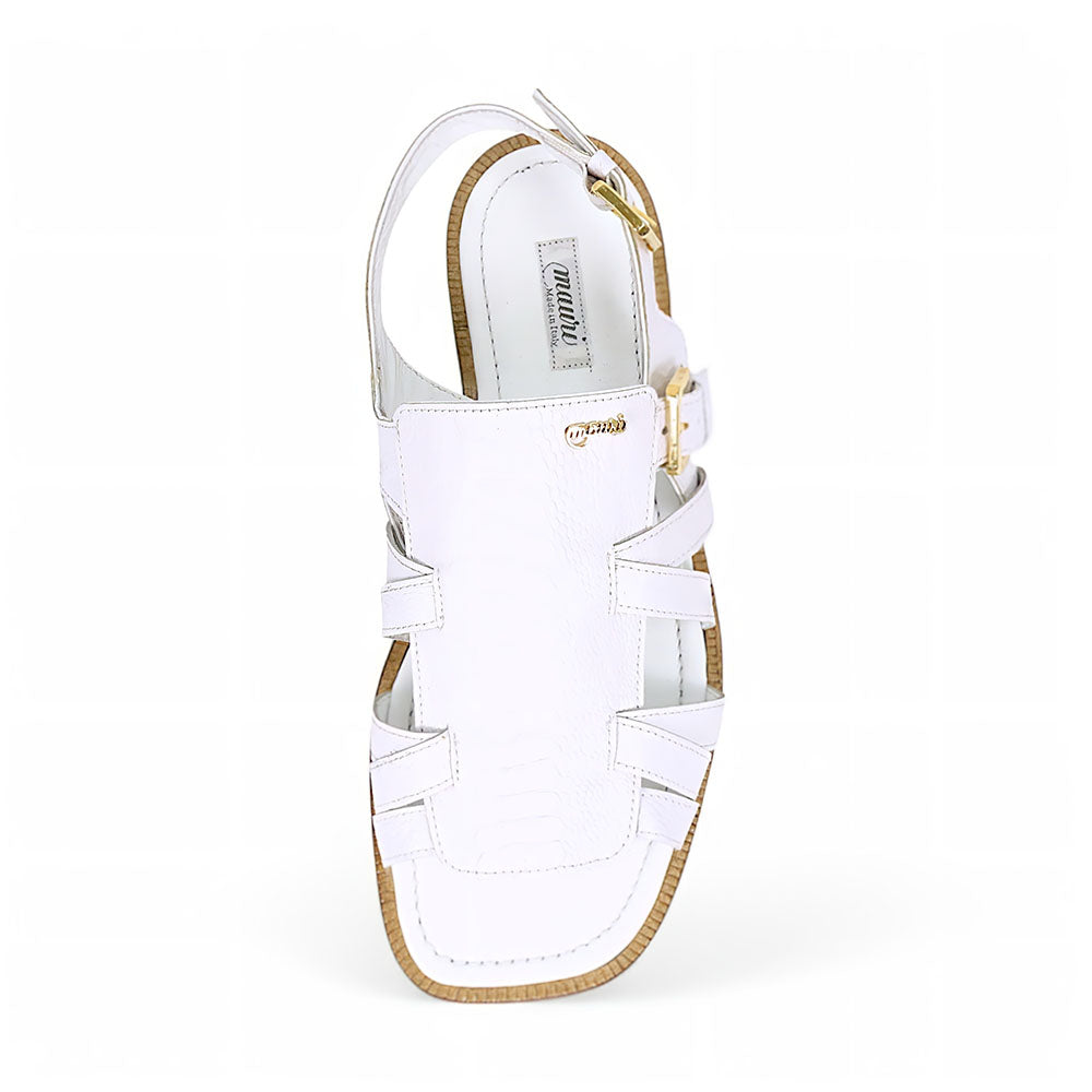 Mauri Antigua 5197 Ostrich Leg Sandals White