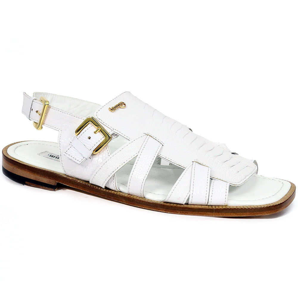 Mauri Antigua 5197 Ostrich Leg Sandals White