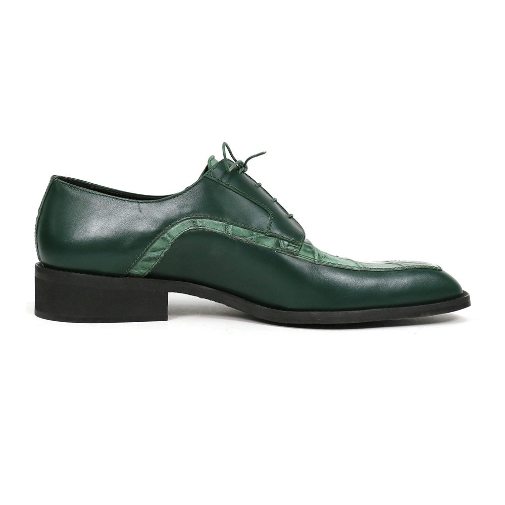 Mauri Arsenal 4642/9 Calfskin/Alligator Shoes Hunter Green