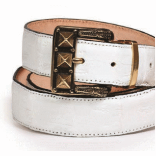 Mauri Baby Crocodile Belt White
