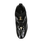 Mauri Breeze 8498/1 Patent/Baby Crocodile/Mesh Fabric/Nappa Sneakers Black