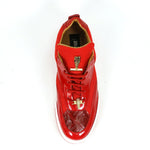 Mauri Breeze 8498/1 Patent/Baby Crocodile/Mesh Fabric/Nappa Sneakers Red