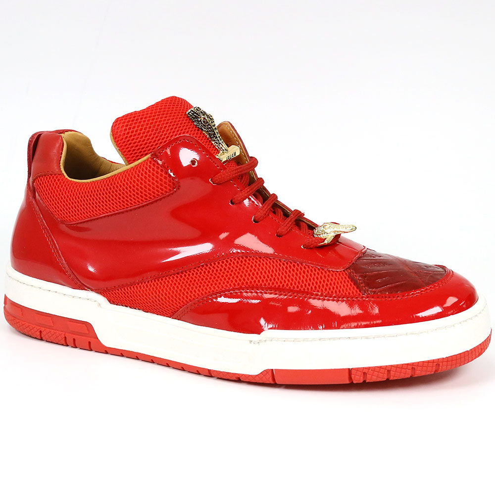 Mauri Breeze 8498/1 Patent/Baby Crocodile/Mesh Fabric/Nappa Sneakers Red