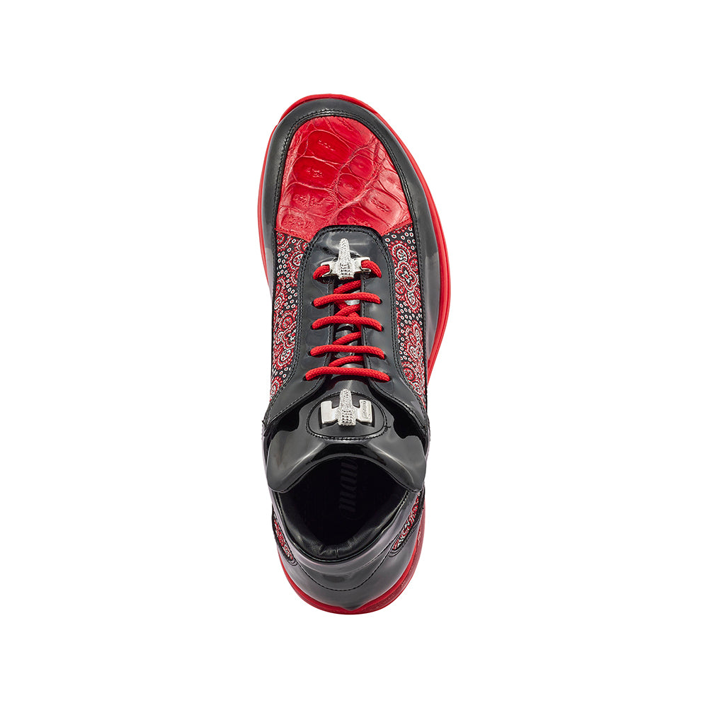 Mauri Bubble 8900/2 Patent / Baby Croc & Matahari Fabric Sneakers Black / Red