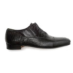 Mauri Capitano 4660 Ostrich & Peccary Cap Toe Oxfords Black