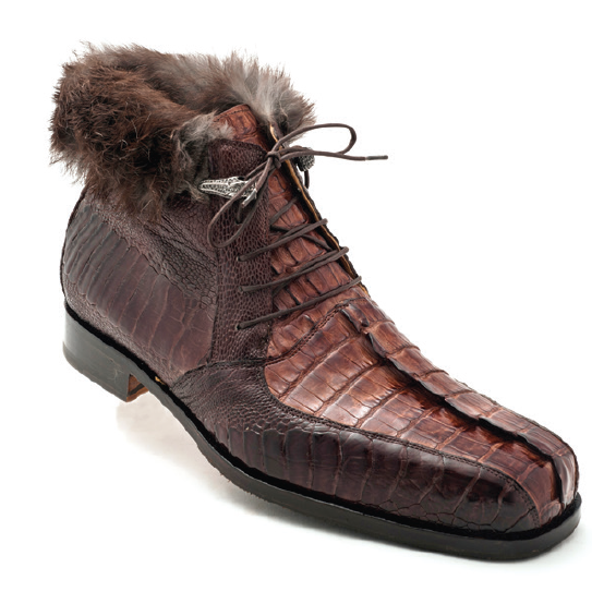 Mauri Cervinia 4569 Hornback & Ostrich Boots Sport Rust / Dark Brown
