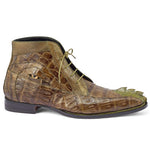 Mauri Charmer 3079 Hornback Tail / Baby Croc & Ostrich Leg Boots Money Green