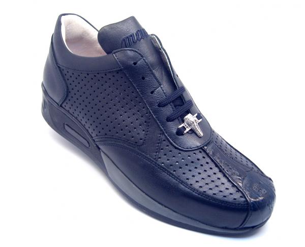 Mauri Cherry M770 Nappa & Crocodile Sneakers Blue