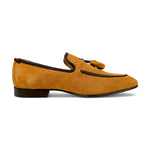 Mauri Chic 3262 Suede/Ostrich Leg Loafers Toffee