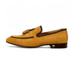 Mauri Chic 3262 Suede/Ostrich Leg Loafers Toffee