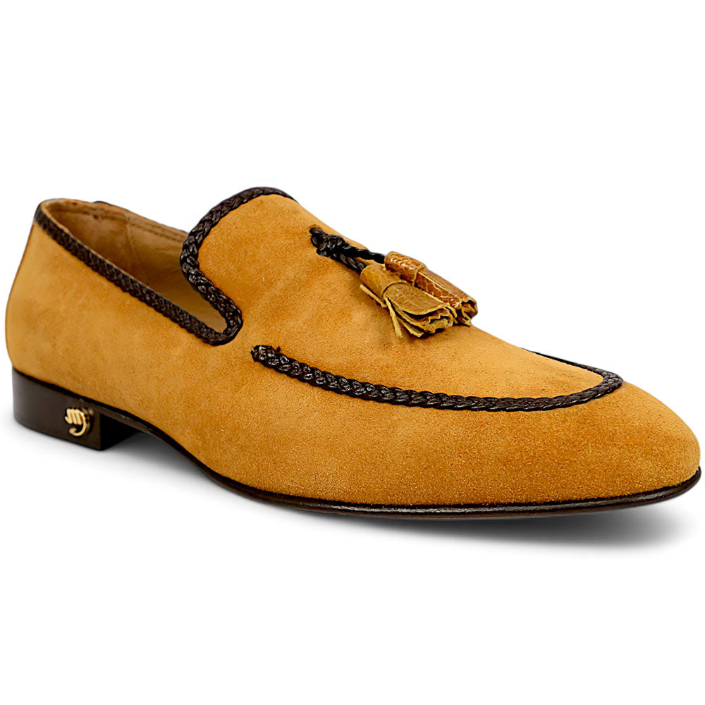 Mauri Chic 3262 Suede/Ostrich Leg Loafers Toffee