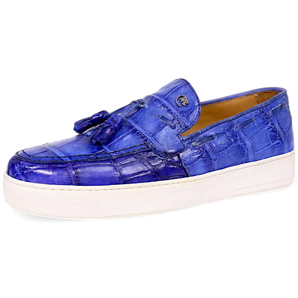 Mauri Chill 8800/1 Alligator/Calfskin Loafers Royal Blue