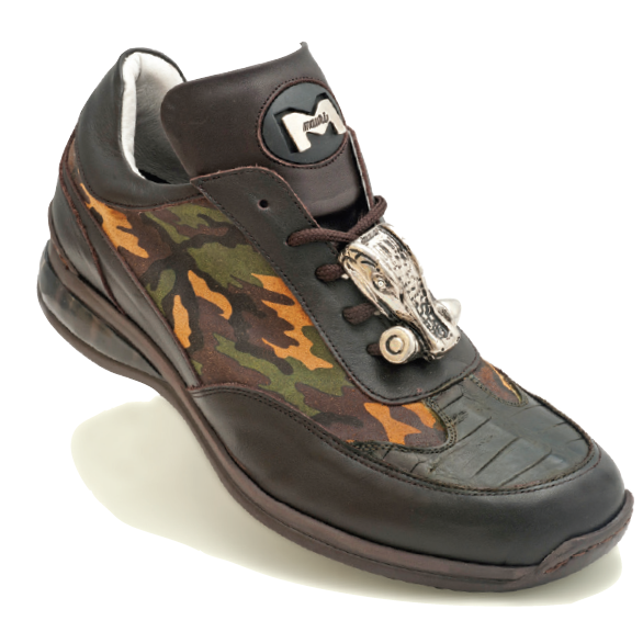Mauri Concrete Jungle 8655 Crocodile & Nappa Sneakers Camo / Sport Rust