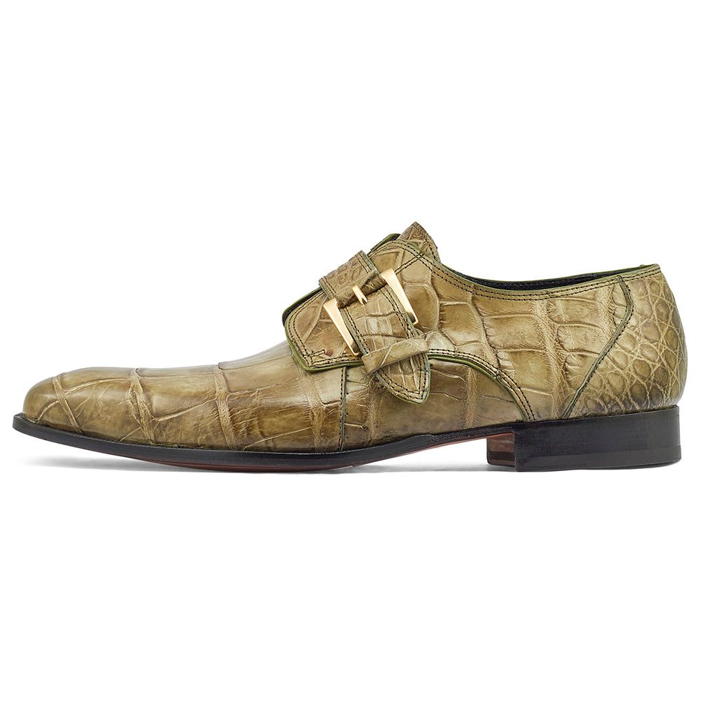 Mauri Deacon 4853 Body Alligator Boots Money Green