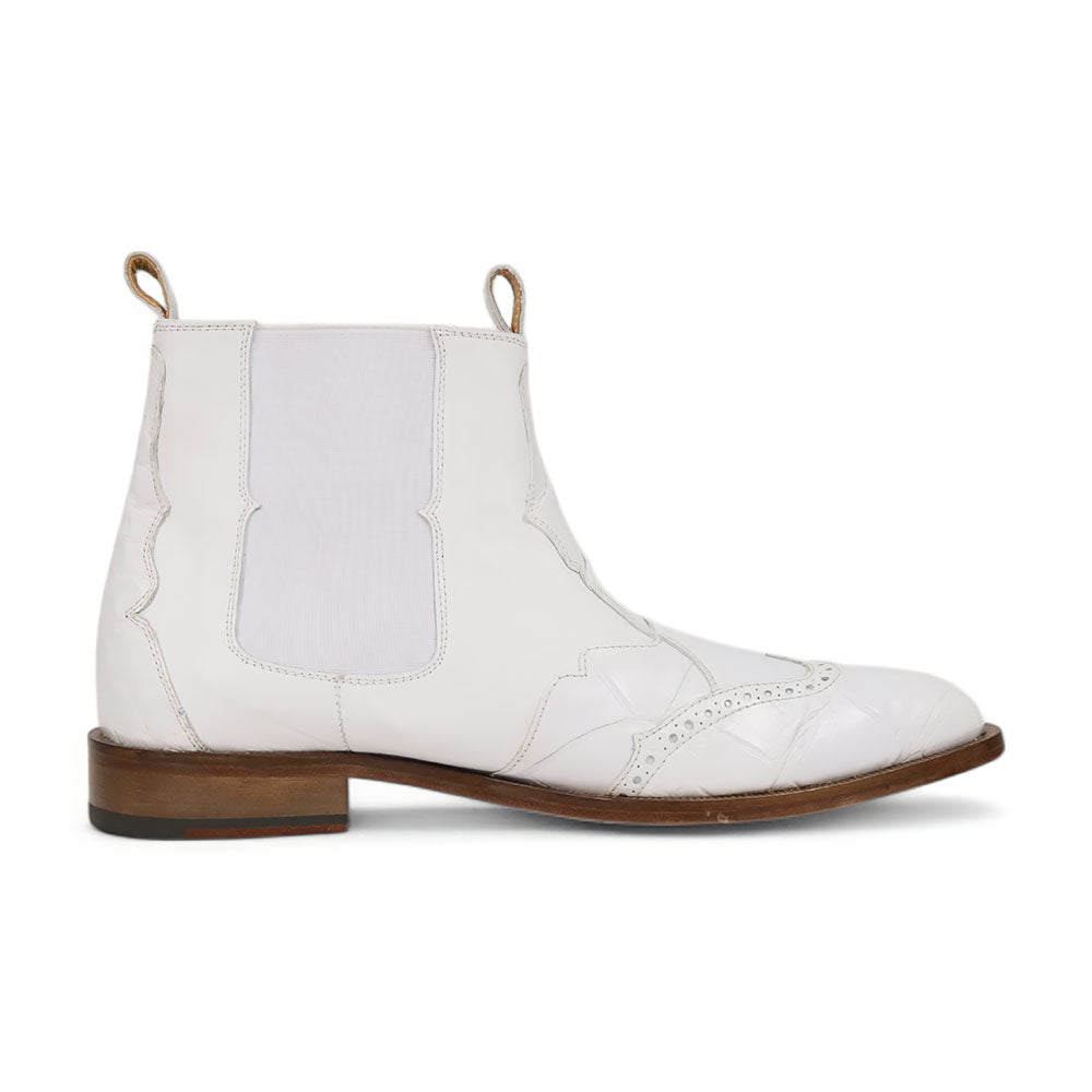 Mauri Ebony 1092/3 Alligator/Calfskin Boots White