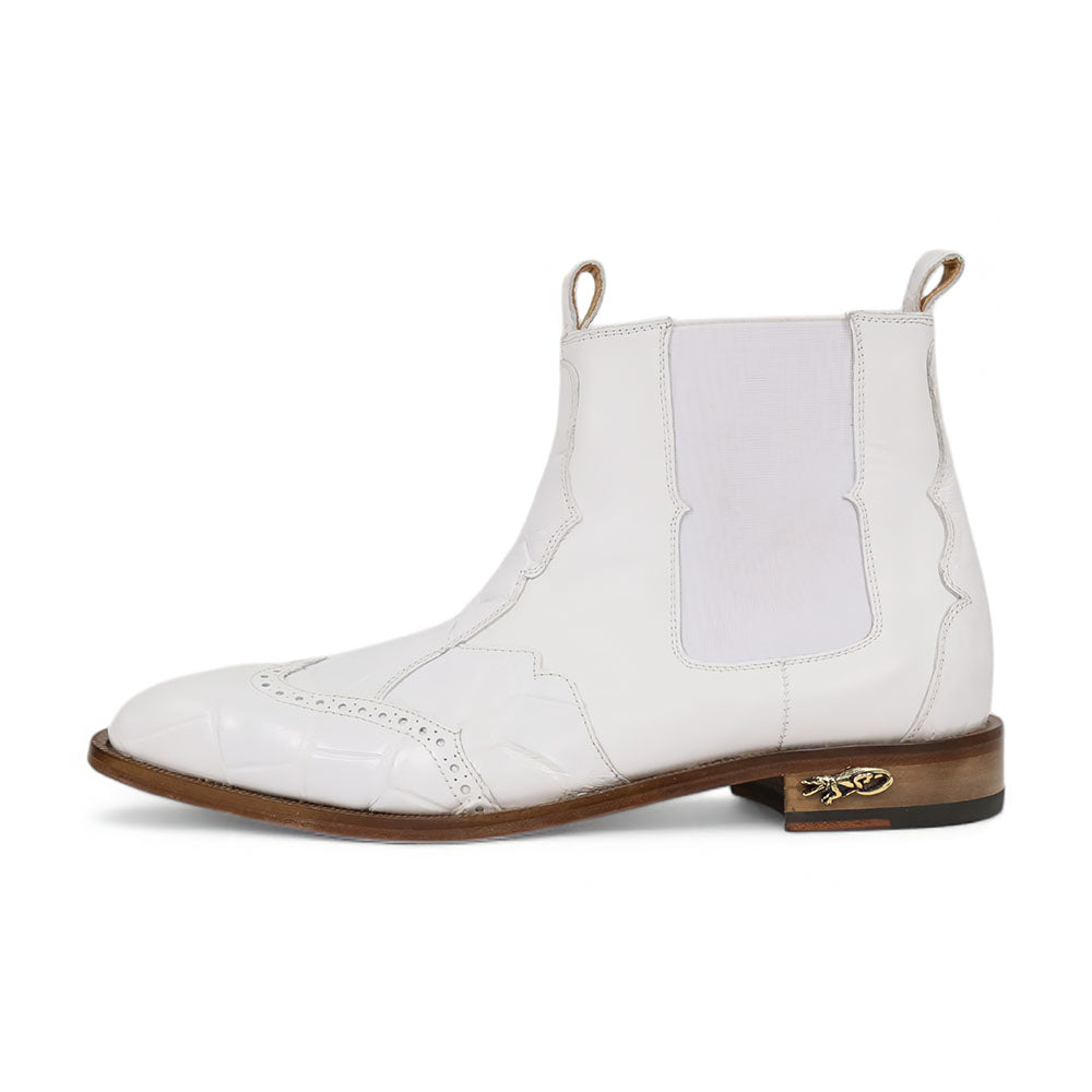 Mauri Ebony 1092/3 Alligator/Calfskin Boots White
