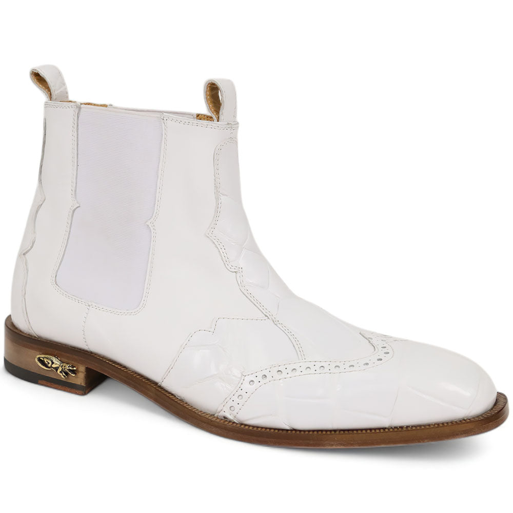 Mauri Ebony 1092/3 Alligator/Calfskin Boots White