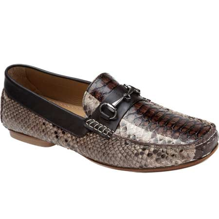 Mauri Foro 9220 Python Bit Loafers Brown