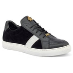 Mauri Freeze 8418 Nappa Croc & Velvet Sneakers Black / White