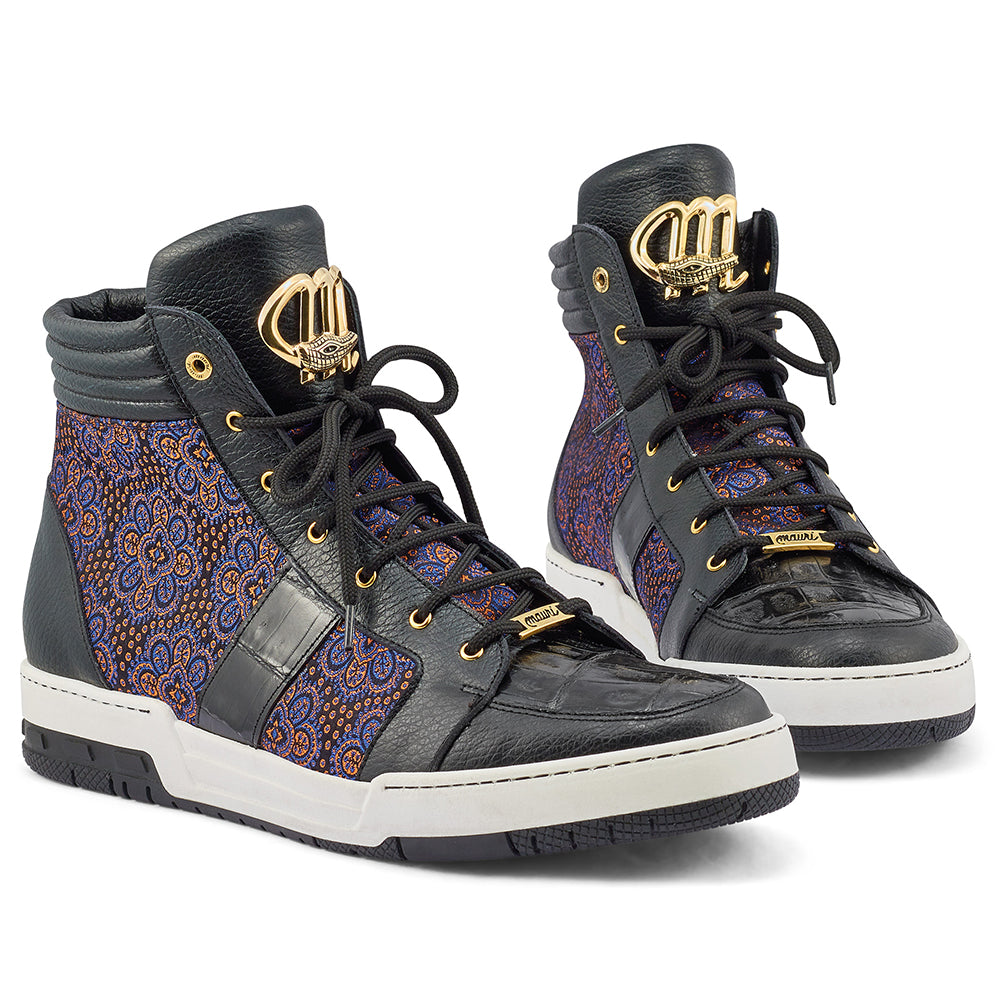 Mauri Genesis 8411 Time / Baby Croc & Matahari Fabric Sneakers Black / Blue / Orange