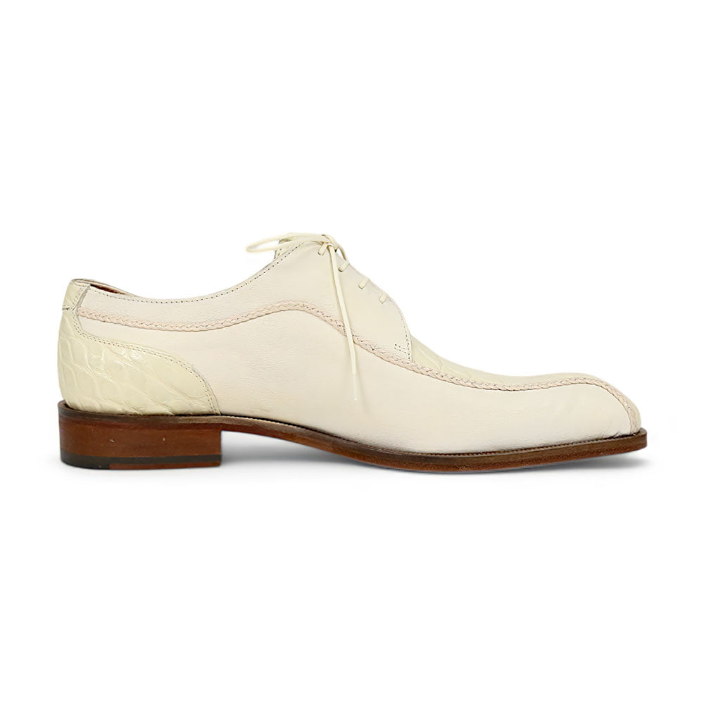 Mauri Gentleman 3251 Goatskin/Alligator Shoes Cream