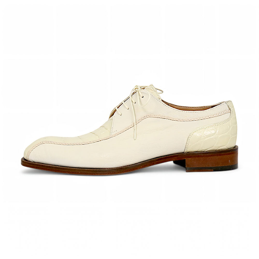 Mauri Gentleman 3251 Goatskin/Alligator Shoes Cream