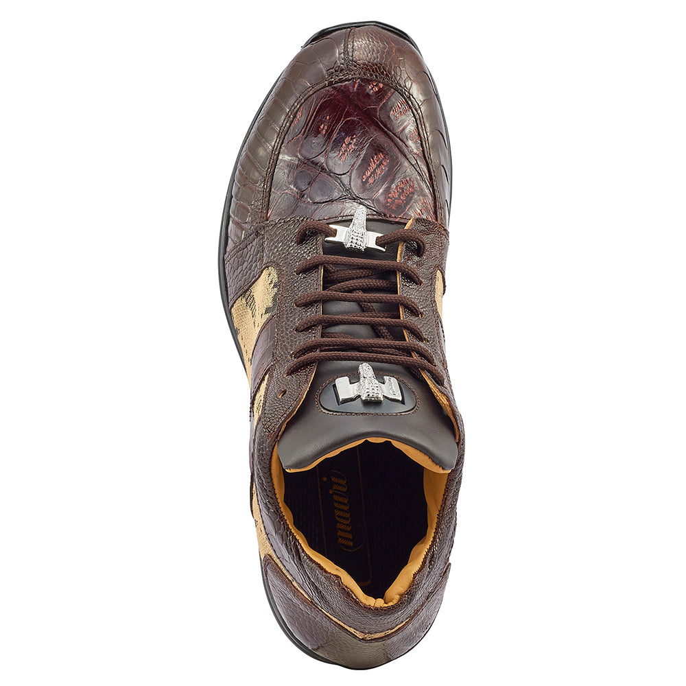 Mauri Graffiti 8425 Ostrich Leg / Baby Croc / Mauri Fabric & Nappa Sneakers Sp Rust / Taupe (SPECIAL)