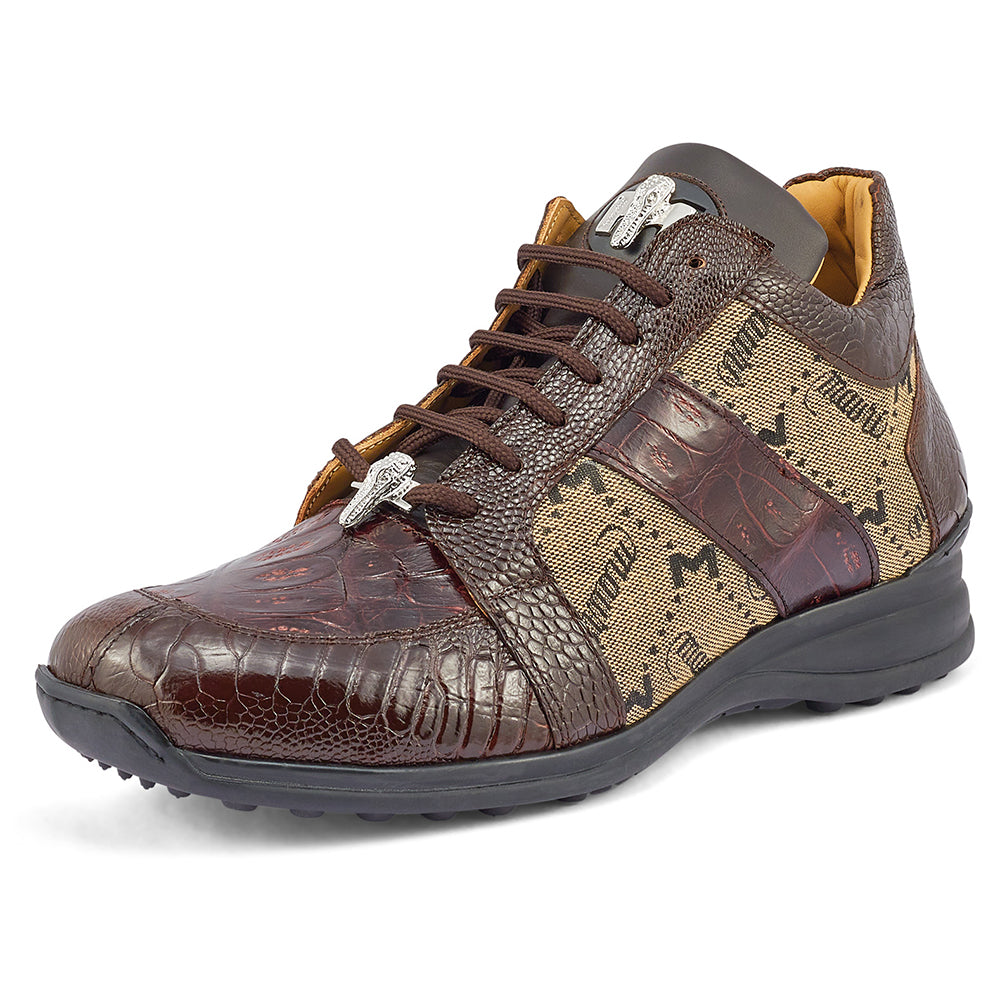 Mauri Graffiti 8425 Ostrich Leg / Baby Croc / Mauri Fabric & Nappa Sneakers Sp Rust / Taupe
