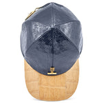 Mauri H65 Baby Croc & Patent Embossed Hat W Blue / Champagne