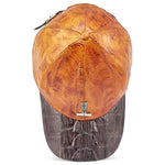Mauri H65 Baby Croc / Hornback Tail & Ostrich Leg Hat Olive / Mustard