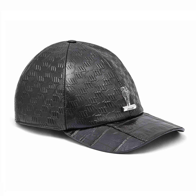 Mauri H65 Baby Crocodile / Embossed Nappa Cap Black