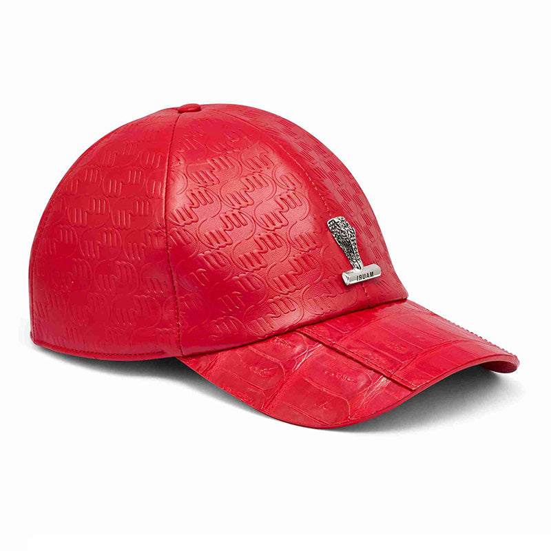 Mauri H65 Baby Crocodile / Embossed Nappa Cap Red