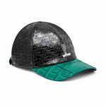 Mauri H65 Baby Crocodile / Embossed Patent Cap Black / Leaf Green