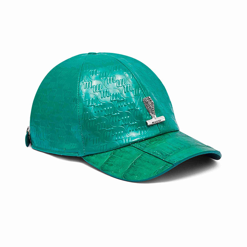 Mauri H65 Baby Crocodile / Embossed Patent Cap Leaf Green