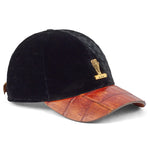 Mauri H65 Croc & Velvet Hat Mustard / Black