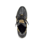 Mauri 8413 Time / Croc / Didier Fabric & Patent Sneakers Black / Gold