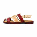 Mauri Jamaica 5191 Ostrich Leg Sandals Ruby Red/Cream