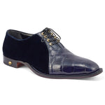 Mauri Lenox 4948 Alligator & Velvet Oxfords W Blue