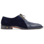 Mauri Lenox 4948 Alligator & Velvet Oxfords W Blue