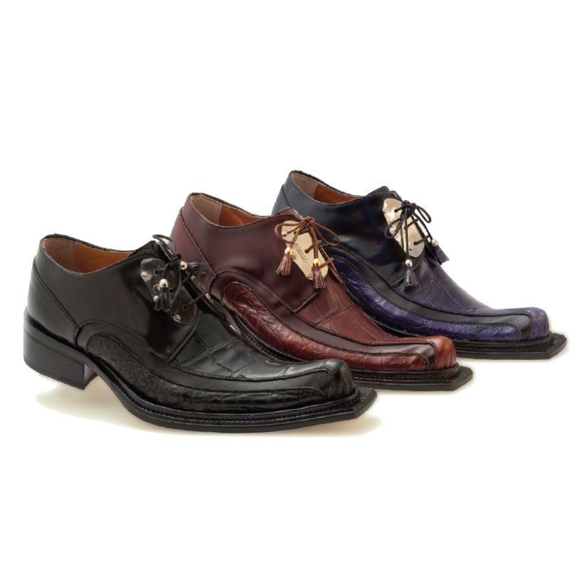 Mauri Leone 44191 Hand Painted Alligator & Calfskin Shoes