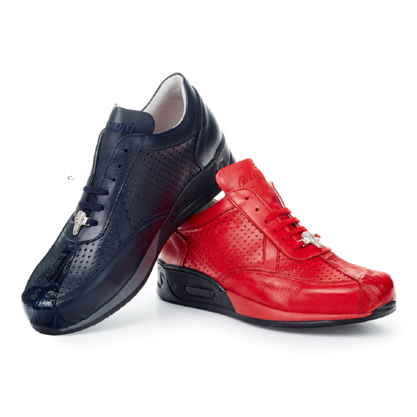 Mauri M770 Cherry Nappa & Croco Sneakers