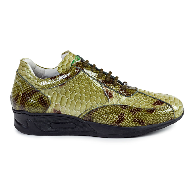 Mauri M788 Patent Python Print Sneakers Green