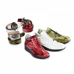 Mauri M788 Patent Python Print Sneakers Red (Special Order)