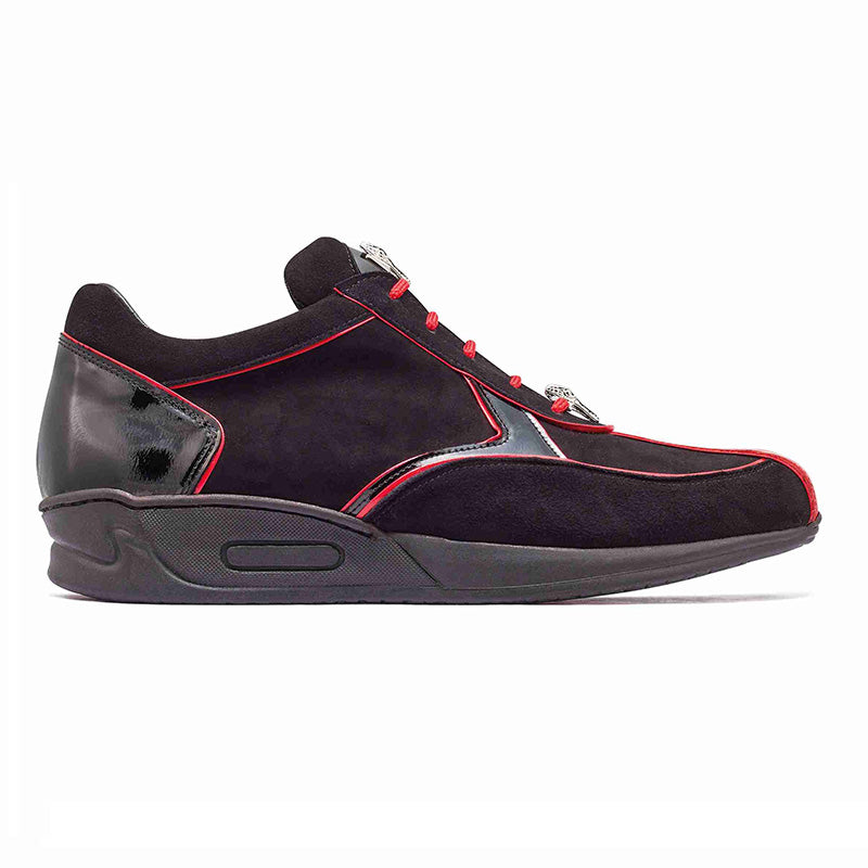 Mauri M791 Baby Crocodile / Suede / Patent Sneakers Red / Black