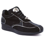 Mauri M791 Jackpot Caiman Croc & Suede Sneakers Black