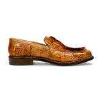 Mauri Orefici 4770/1 Baby Crocodile/Hornback/Calfskin Loafers Cognac