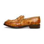 Mauri Orefici 4770/1 Baby Crocodile/Hornback/Calfskin Loafers Cognac