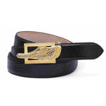 Mauri Ostrich Leg Belts Black
