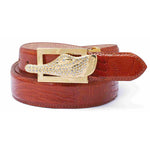 Mauri Ostrich Leg Belts Brown