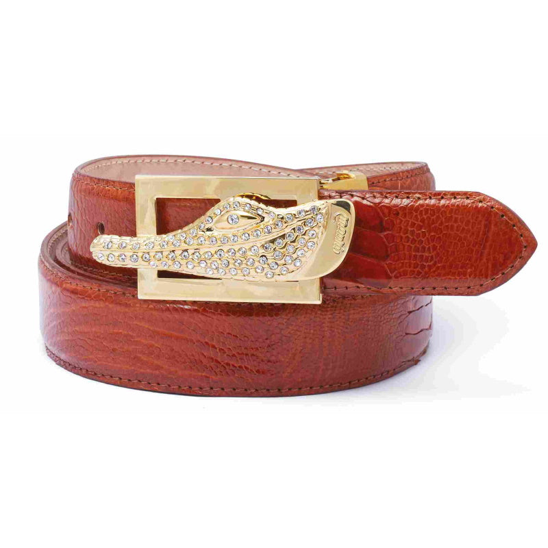 Mauri Ostrich Leg Belts Brown